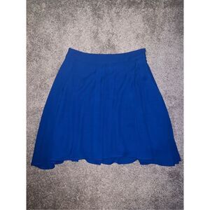 Women’s Blue Chiffon Mini Flared Skirt Medium